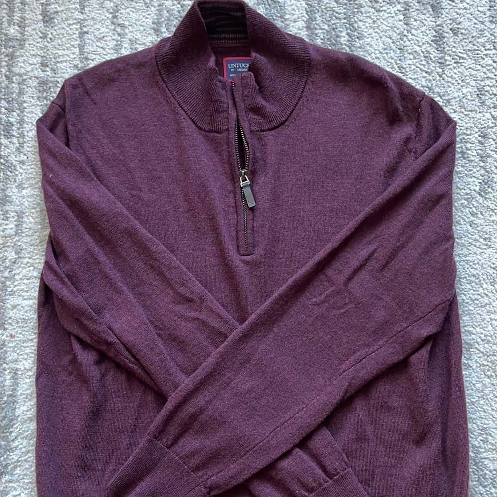 Men’s Untuckit Merino Wool Quarter Zip - Size M